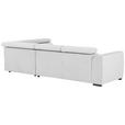 ECKSOFA Silberfarben Struktur  - Silberfarben/Schwarz, Design, Kunststoff/Textil (284/205cm) - Xora