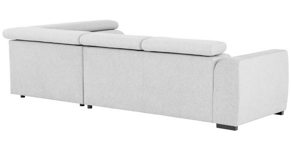 ECKSOFA Silberfarben Struktur - Silberfarben/Schwarz, Design, Kunststoff/Textil (284/205cm) - Xora