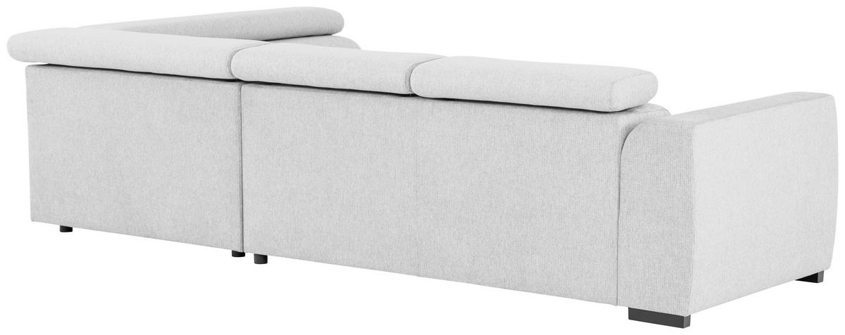 ECKSOFA in Struktur Silberfarben  - Silberfarben/Schwarz, Design, Kunststoff/Textil (284/205cm) - Xora