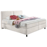 BOXSPRINGBETT 160/200 cm  in Creme  - Creme/Schwarz, Konventionell, Kunststoff/Textil (160/200cm) - Hom`in