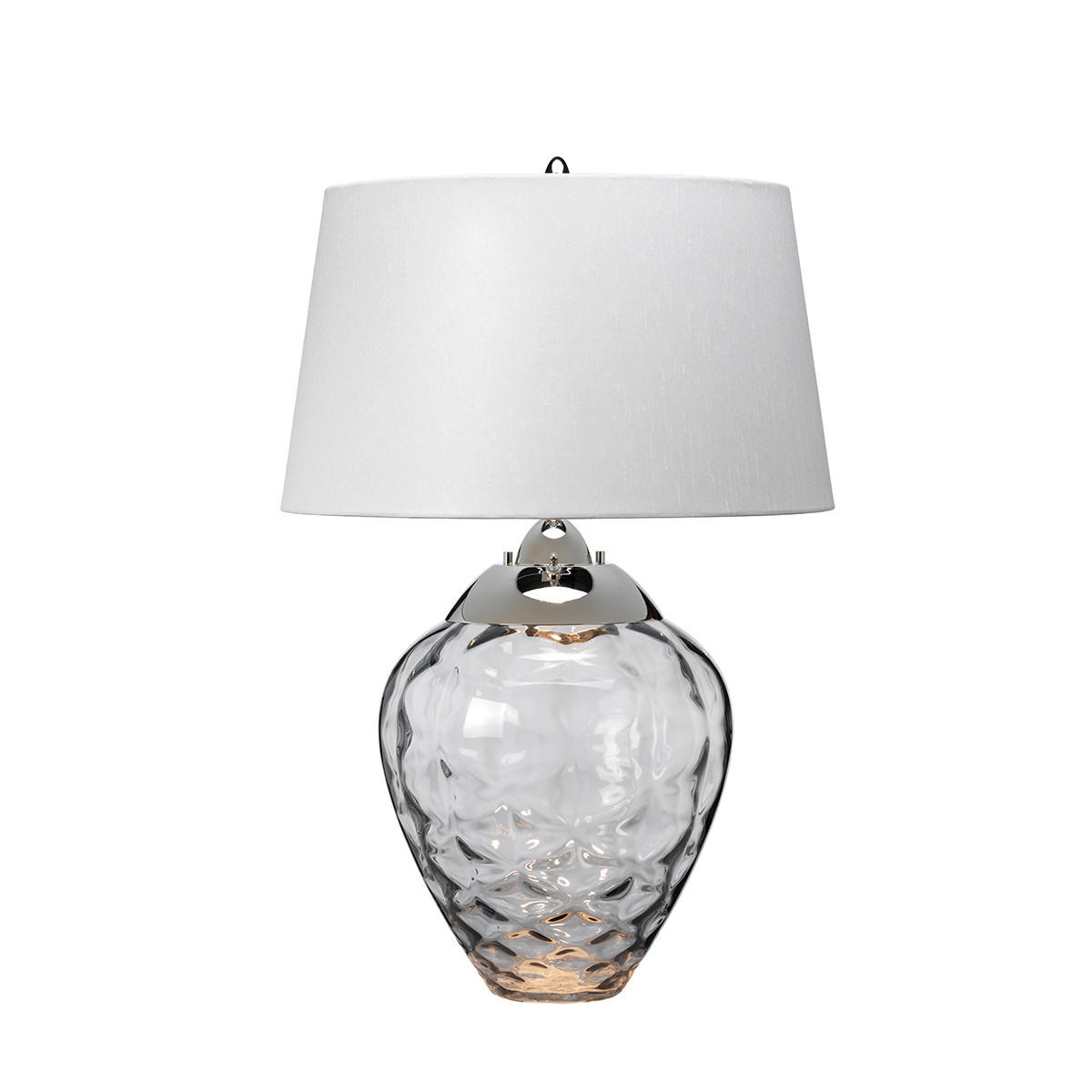 BORDSLAMPA Elstead QN-Samara 45.7/71.5 cm   - grå/nickelfärgad, Design, metall/glas (45.7/71.5cm) - Elstead Lighting