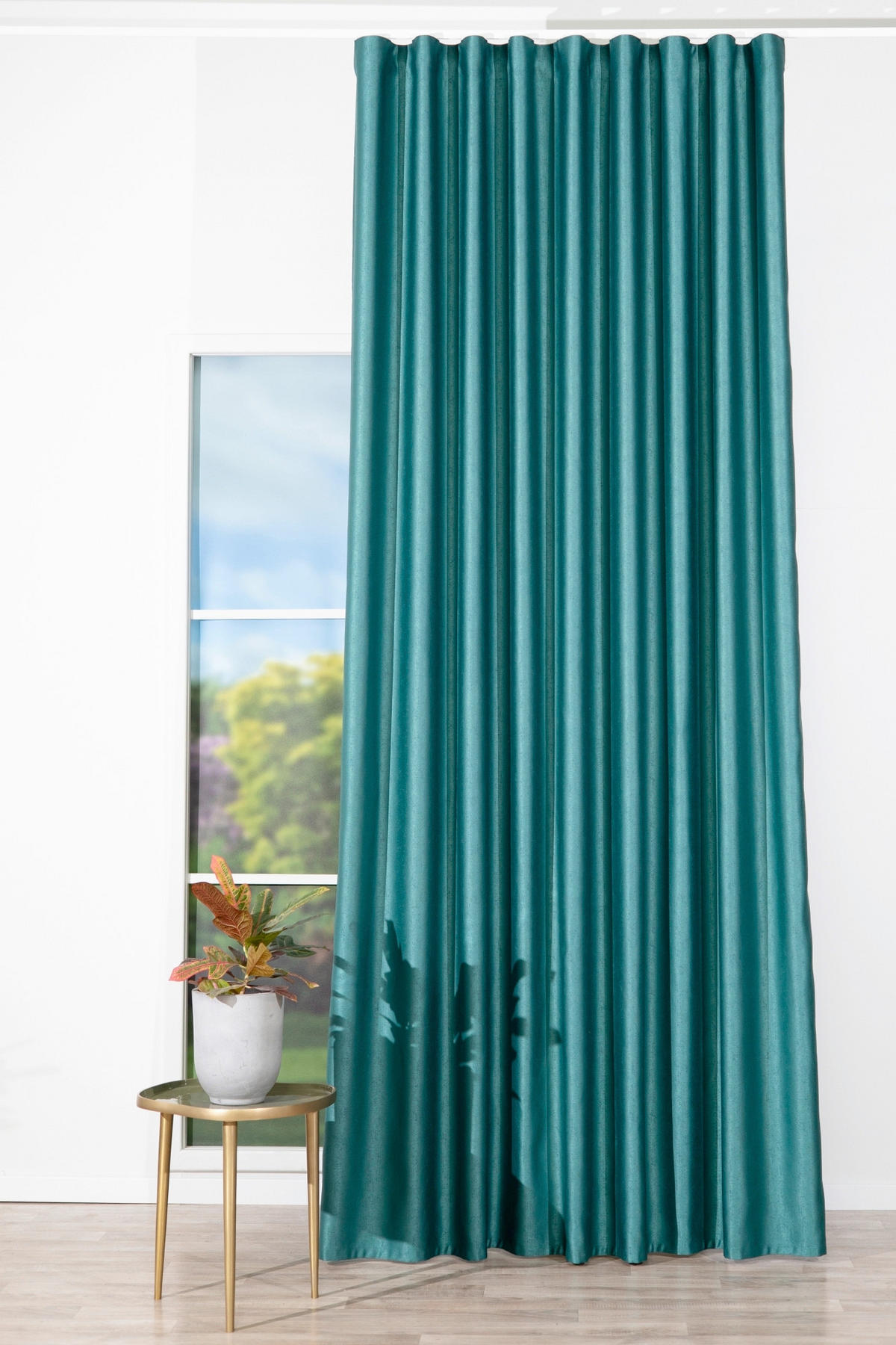 Material Perdele Și Draperii black-out (nu permite trecerea luminii)  - verde, Basics, textil (280cm)