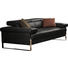 ZWEISITZER-SOFA Echtleder Anthrazit - Chromfarben/Anthrazit, Design, Leder (250/71/106cm) - Chilliano