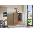 HIGHBOARD  in 81/140/40 cm  - Plankeneiche/Silberfarben, KONVENTIONELL, Holzwerkstoff/Kunststoff (81/140/40cm) - Carryhome