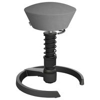 BÜROHOCKER 55/49-76/55 cm  - Hellgrau/Schwarz, Design, Textil/Metall (55/49-76/55cm) - Aeris