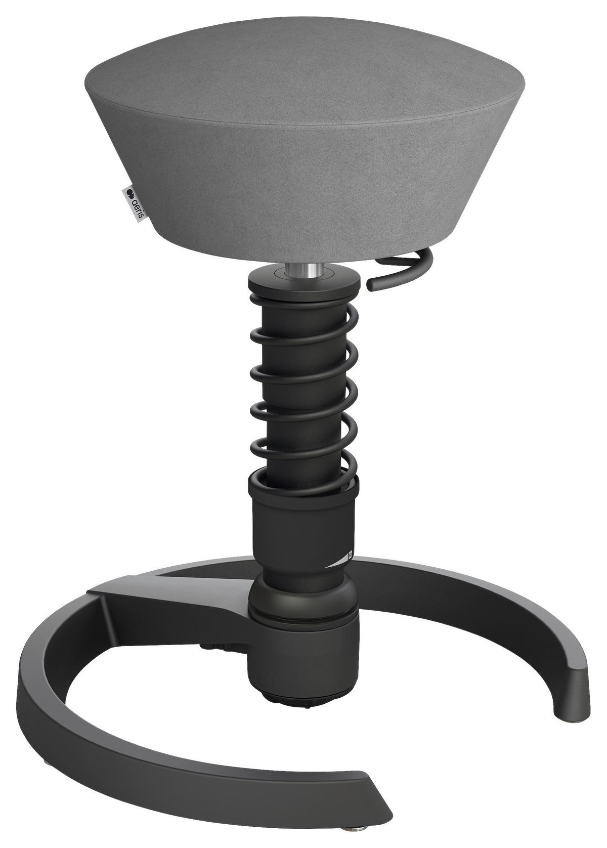 BÜROHOCKER 55/49-76/55 cm  - Hellgrau/Schwarz, Design, Textil/Metall (55/49-76/55cm) - Aeris