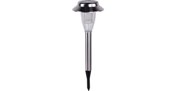 3er LED-Solarleuchtenset - Klar/Edelstahlfarben, Design, Kunststoff/Metall (15/43,5cm) - Boxxx