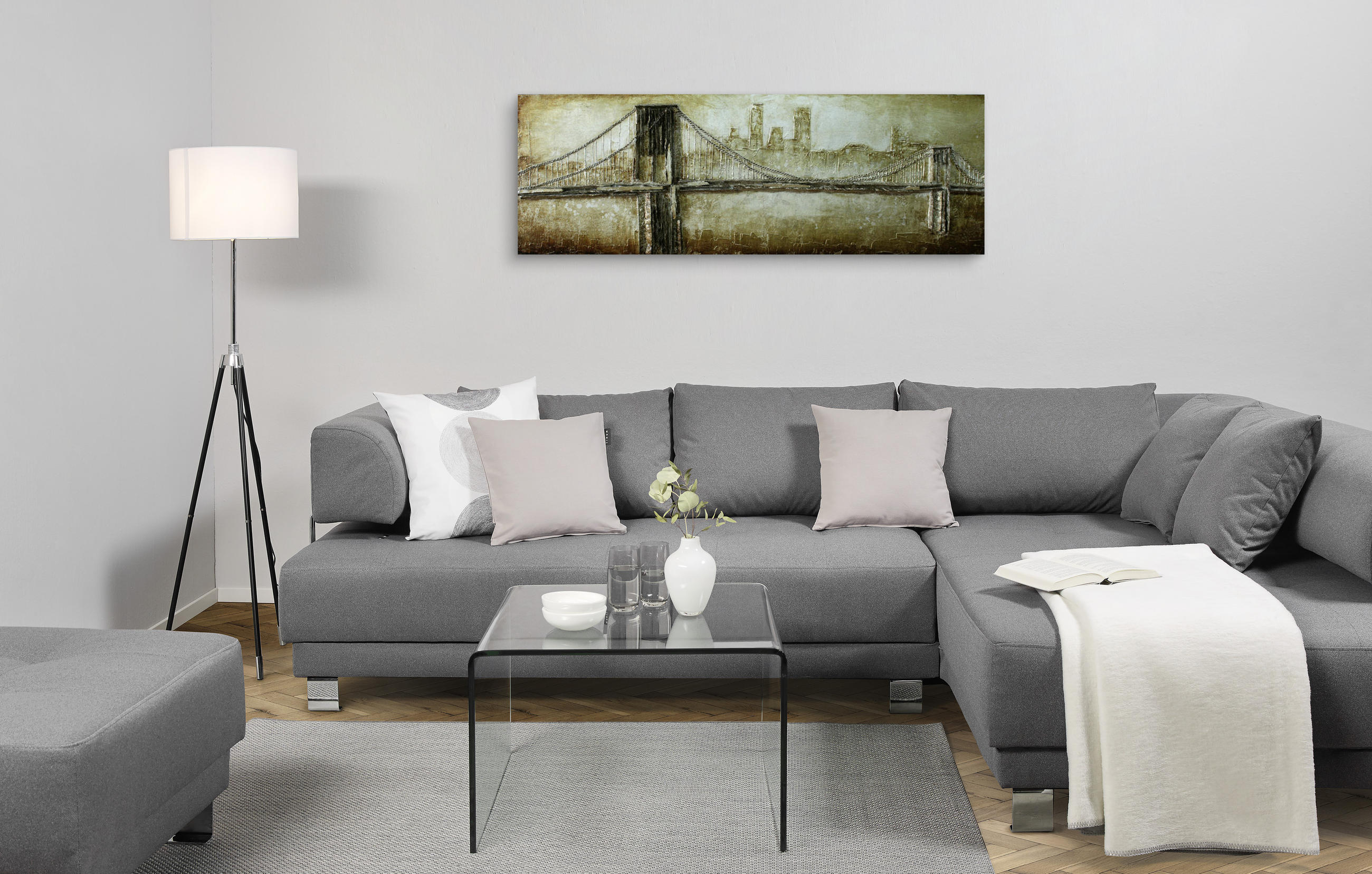 OBJEKTBILD Brücken 160/55 cm  - Silberfarben/Goldfarben, Design, Holz/Kunststoff (160/55cm) - Monee