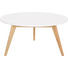 COUCHTISCH Eiche rund Eichefarben, Weiß - Eichefarben/Weiß, LIFESTYLE, Holz (90/45cm) - Ambia Home