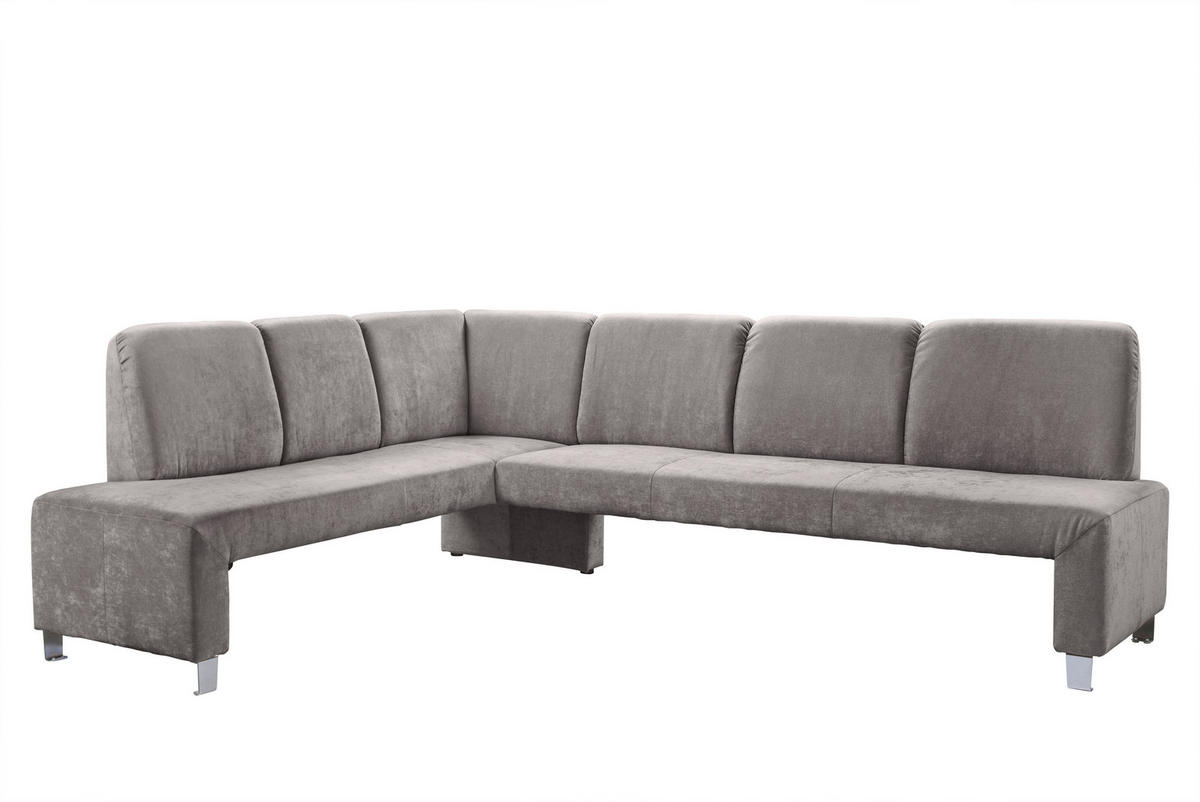 KLUPA KUTNA  svijetlo smeđa, cappuccino  drvo, tekstil, drvni materijal      - srebrne boje/svijetlo smeđa, Moderno, drvni materijal/drvo (263/198cm) - Livetastic
