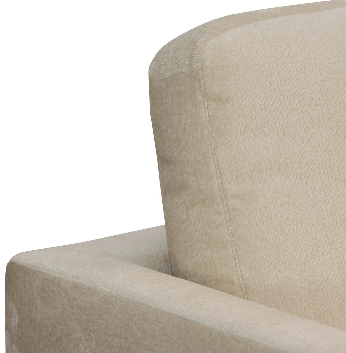 ECKSOFA Beige Chenille  - Beige/Silberfarben, KONVENTIONELL, Textil/Metall (284/143cm) - Carryhome