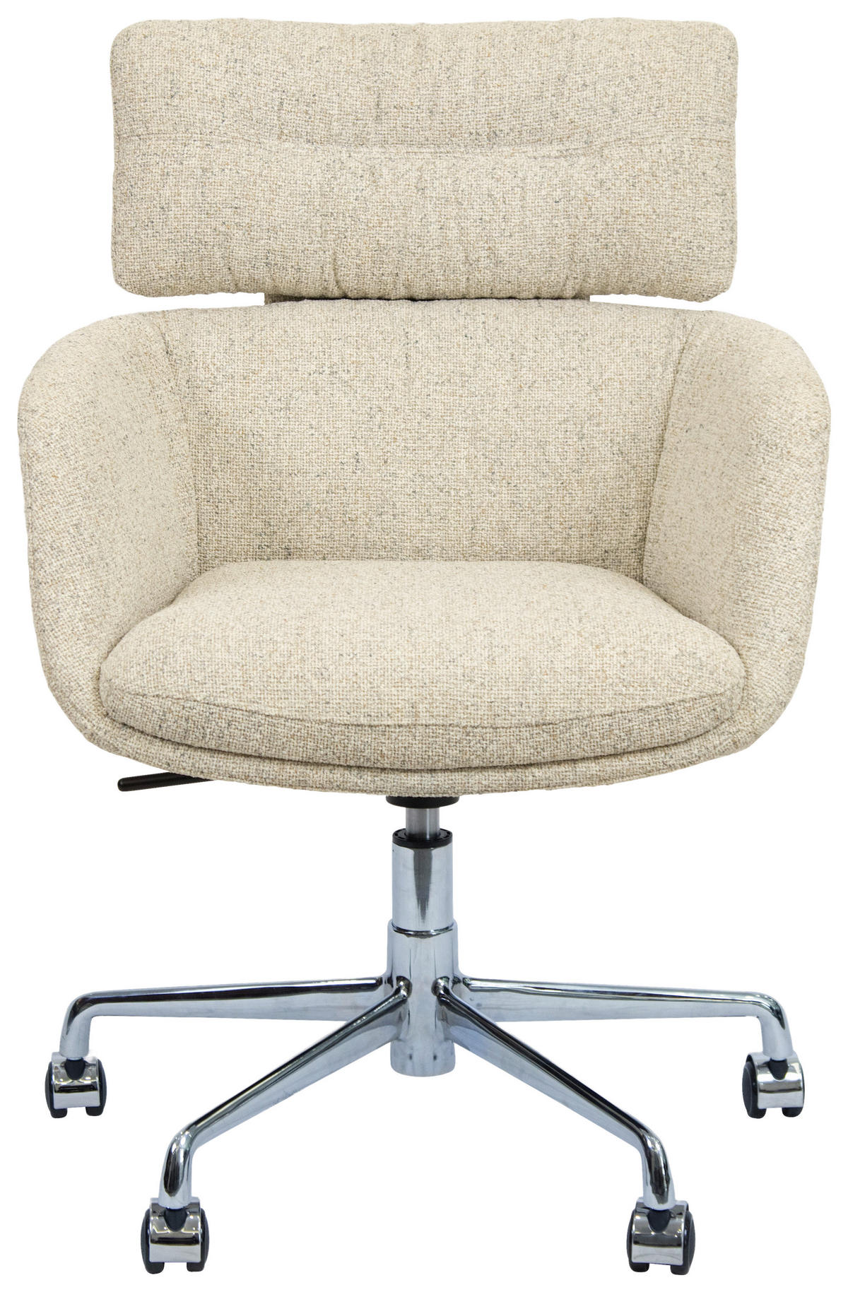 DREHSTUHL  in Webstoff Eichefarben, Chromfarben, Beige  - Chromfarben/Eichefarben, Design, Holz/Kunststoff (62/91/66cm) - Dieter Knoll