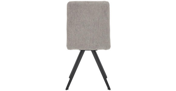 STUHL Webstoff Schwarz, Hellgrau - Hellgrau/Schwarz, Design, Textil/Metall (46/91/61cm) - Novel