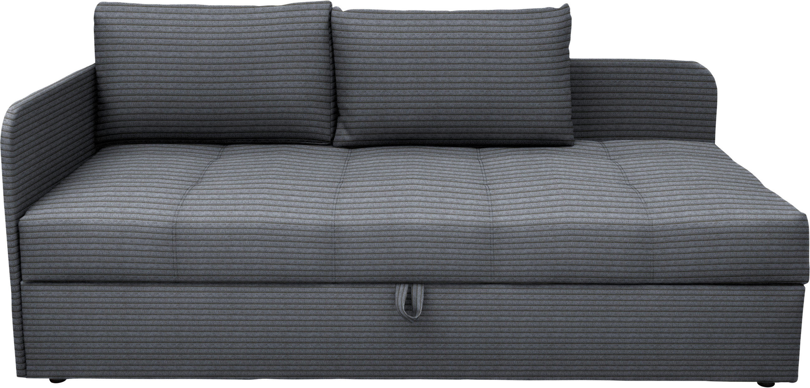 LIEGE  in Cord Grau  - Schwarz/Grau, Basics, Kunststoff/Textil (95/90/205cm) - Xora