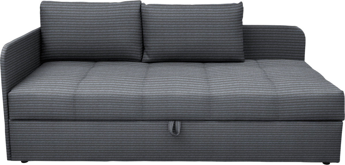 LIEGE  in Cord Grau  - Schwarz/Grau, Basics, Kunststoff/Textil (95/90/205cm) - Xora