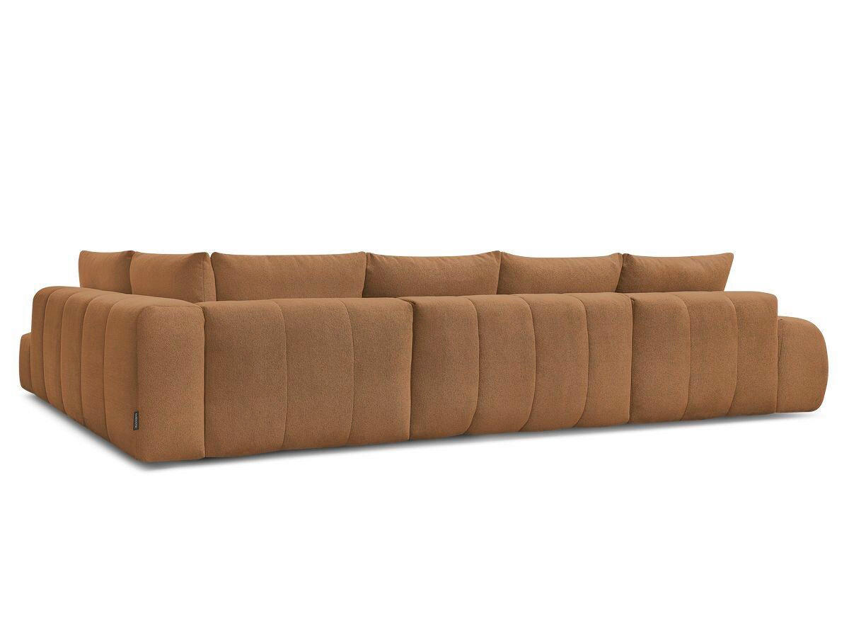 ECKSCHLAFSOFA EVEREST  mit Rücken echt, Armteil links, Armteil rechts Flachgewebe Orange  - Schwarz/Orange, MODERN, Kunststoff/Textil (198/423/212cm)