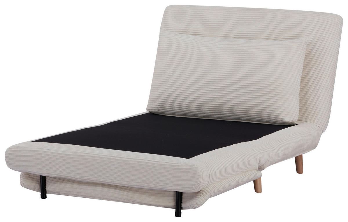 SCHLAFSOFA Cord Beige  - Beige/Naturfarben, Design, Holz/Textil (105/80/90cm) - Carryhome