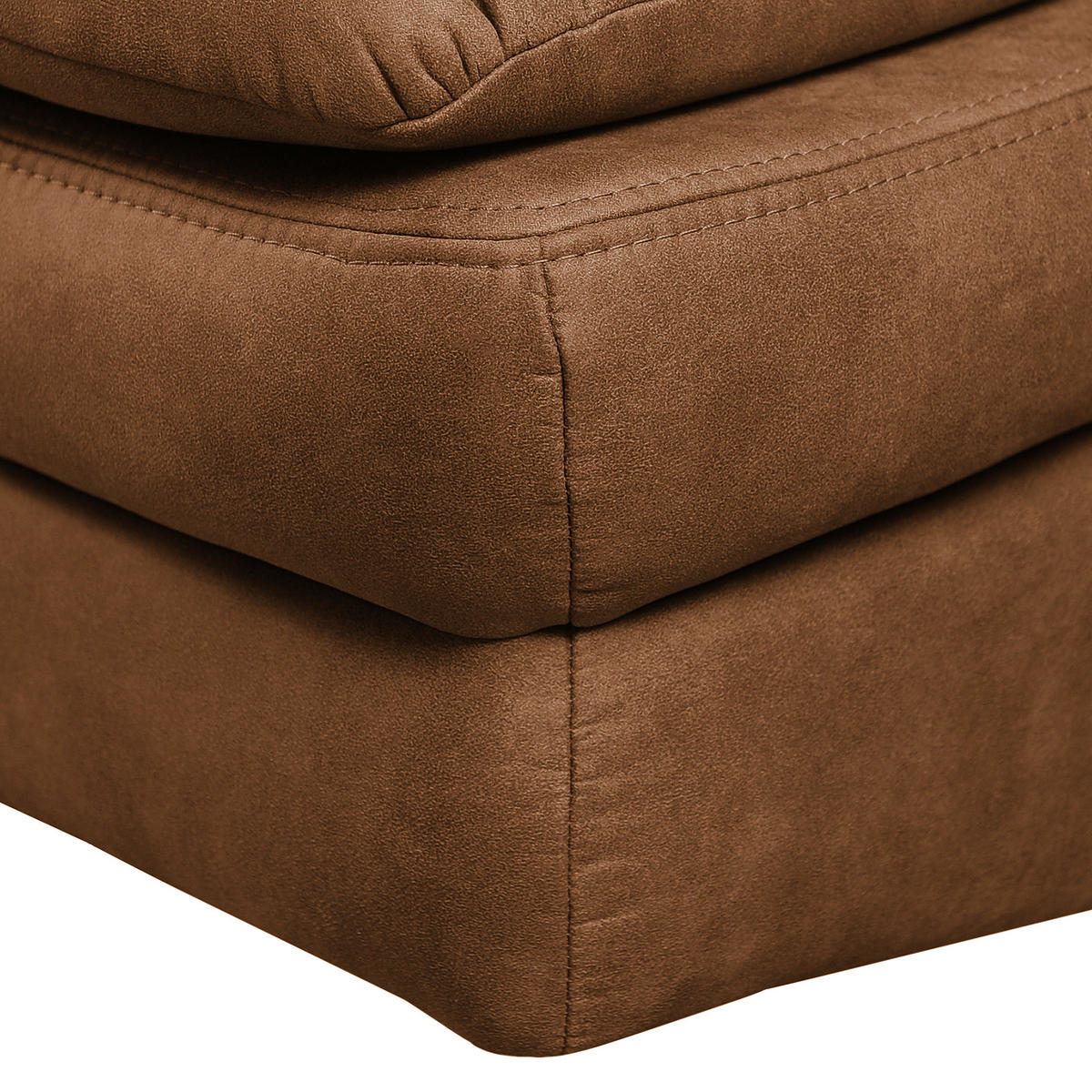2-SITZER-SOFA in Mikrofaser Cognac  - Cognac/Schwarz, Design, Textil/Metall (198/78/88cm) - MID.YOU