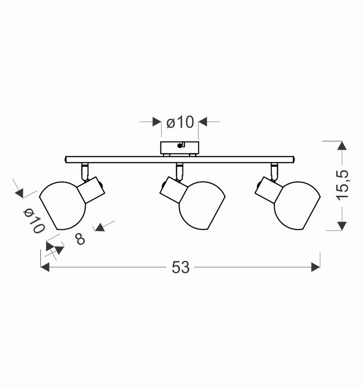 DECKENLEUCHTE Novo 10/53/15 cm  - Weiß, KONVENTIONELL, Glas (10/53/15cm)