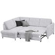 ECKSOFA in Chenille Hellgrau  - Hellgrau/Schwarz, MODERN, Holz/Textil (184/241cm) - Carryhome