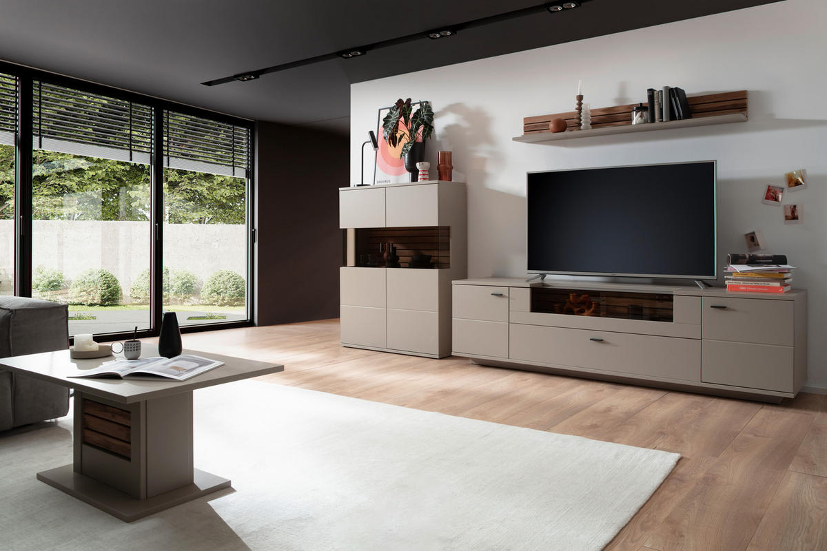 HIGHBOARD , 100/135/37 cm,  - Anthrazit/Eiche Wotan, Design, Holzwerkstoff/Metall (100/135/37cm) - Livetastic