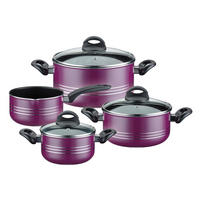 KOCHTOPFSET MILANO color 4-teilig  - Lila, Basics, Metall - GSW