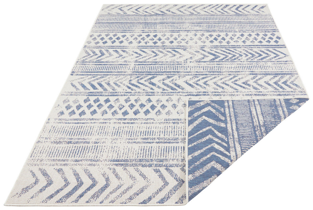 OUTDOORTEPPICH 120/170 cm Twin Supreme Blau, Creme  - Blau/Creme, Design, Kunststoff (120/170cm)