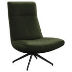 SESSEL in Echtleder Dunkelgrün  - Dunkelgrün/Schwarz, MODERN, Leder/Metall (74/105/92cm) - Johann Jakob