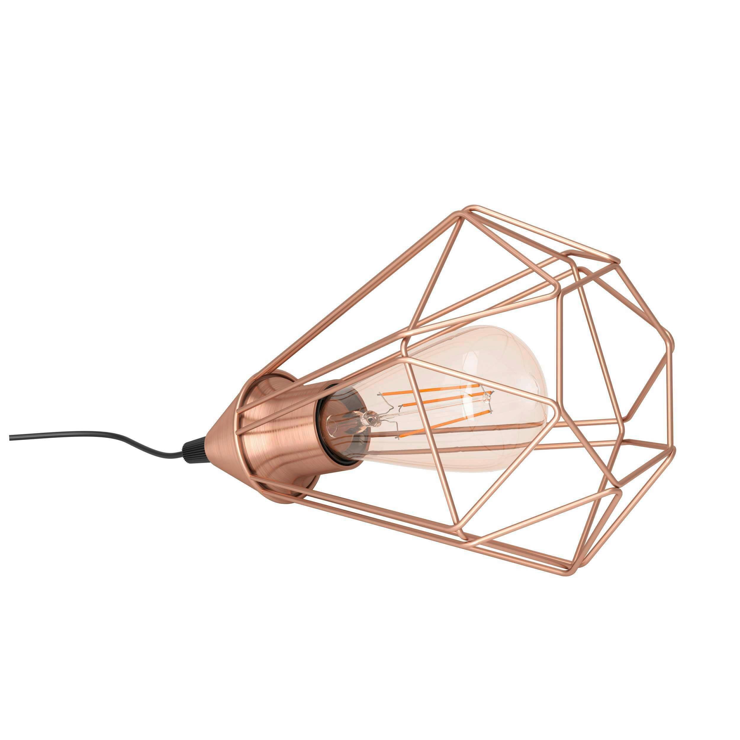 BORDSLAMPA Tarbes 17,5/26,5 cm   - svart/kopparfärgad, Design, metall (17,5/26,5cm) - Eglo