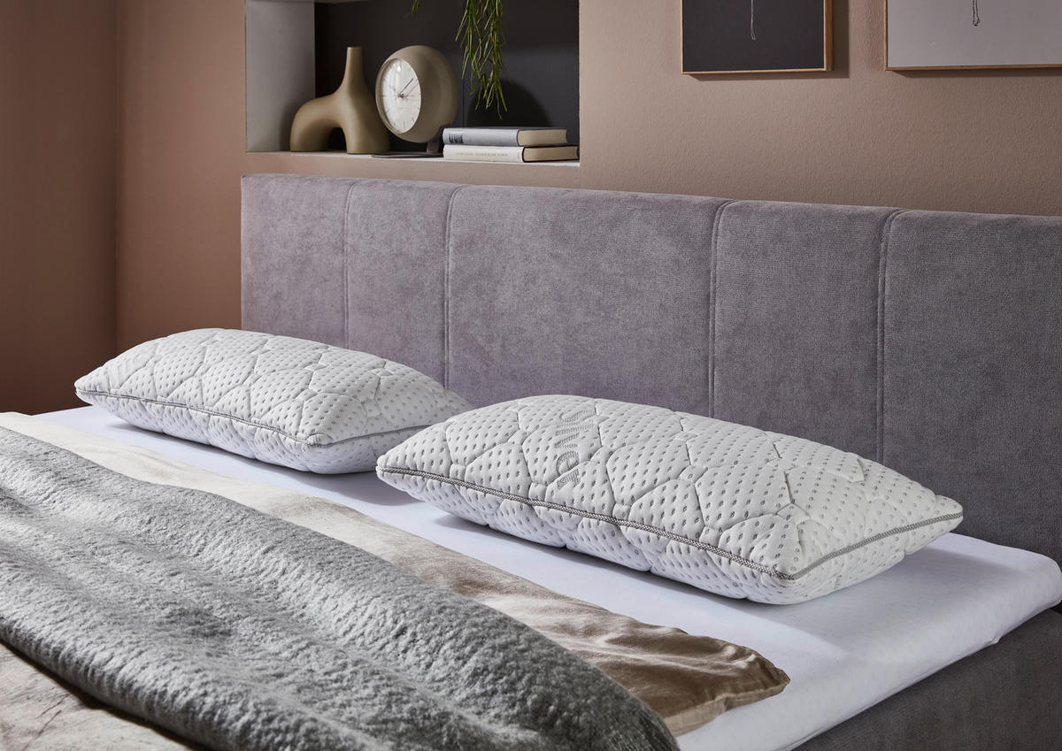 KOPFPOLSTER   - Weiß, Design, Textil (80/15/40cm) - Carryhome