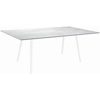 GARTENTISCH Kunststoff Hellgrau rechteckig  - Hellgrau/Weiß, MODERN, Kunststoff/Metall (180/100/75cm) - Stern