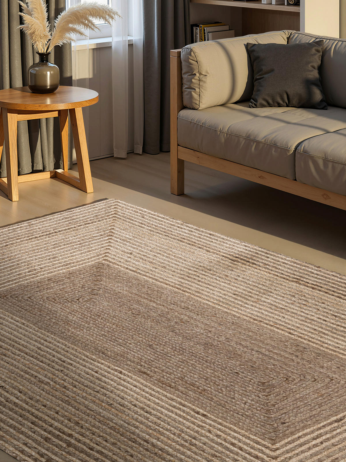 JUTETEPPICH 200/300 cm Juno Creme, Graubraun rechteckig  - Graubraun/Creme, Natur, Textil (200/300cm) - Hanse Home