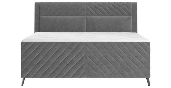 BOXSPRINGBETT 180/200 cm  in Grau  - Schwarz/Grau, Design, Textil/Metall (180/200cm) - Esposa