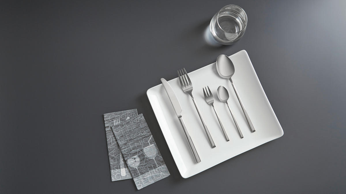BESTECKSET LAMBADA 60-teilig Edelstahl  - Silberfarben, MODERN, Metall - Berndorf