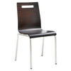 BESUCHERSTUHL  in Wengefarben  - Wengefarben/Chromfarben, Basics, Holz/Metall (48/87/55cm) - MID.YOU