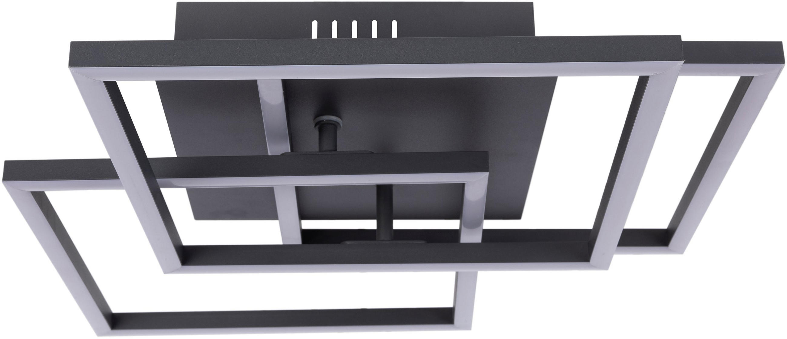 LED-DECKENLEUCHTE 28 W    41,3/38,5/9,3 cm  - Anthrazit, Trend, Metall (41,3/38,5/9,3cm) - Novel