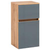 UNTERSCHRANK in   - Eichefarben/Silberfarben, Konventionell, Glas/Holzwerkstoff (40/79/35cm) - Held