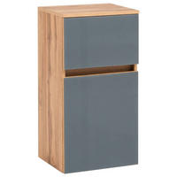 UNTERSCHRANK in   - Eichefarben/Silberfarben, Konventionell, Glas/Holzwerkstoff (40/79/35cm) - Held