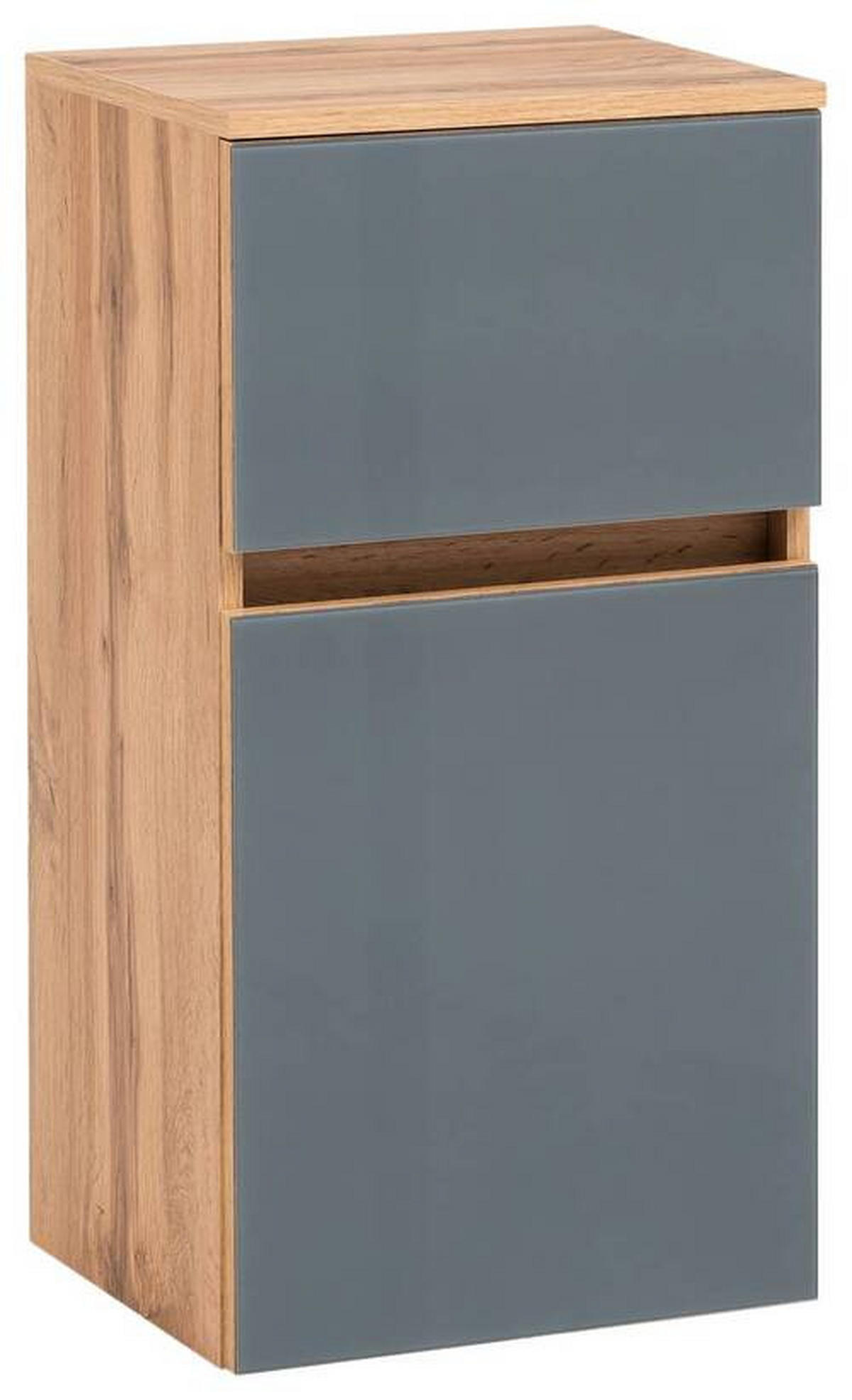 UNTERSCHRANK in   - Eichefarben/Silberfarben, Konventionell, Glas/Holzwerkstoff (40/79/35cm) - Held
