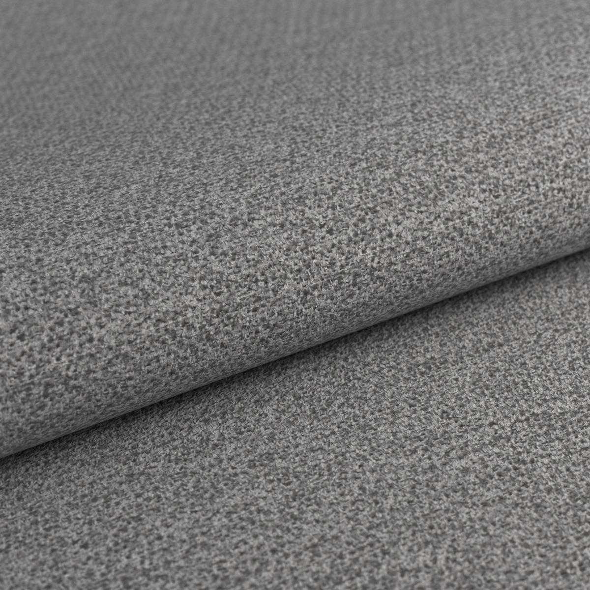 ECKBANK 225/175 cm Webstoff Grau Eiche vollmassiv   - Schwarz/Grau, MODERN, Holz/Textil (225/175cm) - Livetastic