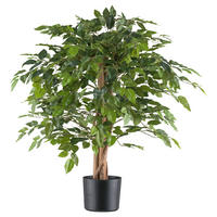KUNSTPFLANZE Ficus Benjamina 85 cm  - Schwarz/Naturfarben, Design, Naturmaterialien/Kunststoff (85cm) - P & B