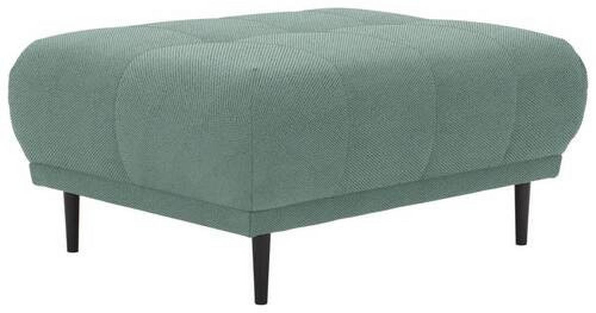 HOCKER in Textil Grün  - Schwarz/Grün, Design, Holz/Textil (93/45/77cm) - Stylife