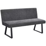 SITZBANK 140/86/61 cm Webstoff, Mikrofaser Grau, Schwarz  - Schwarz/Grau, KONVENTIONELL, Textil/Metall (140/86/61cm) - Carryhome