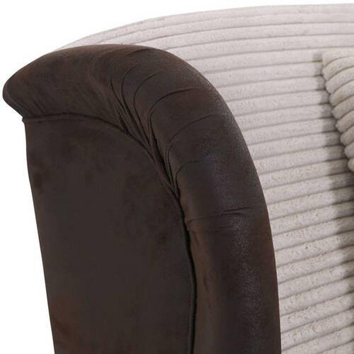 CHESTERFIELD-SESSEL - Dunkelbraun/Creme, ROMANTIK / LANDHAUS, Textil (125/100/140cm) - Landscape