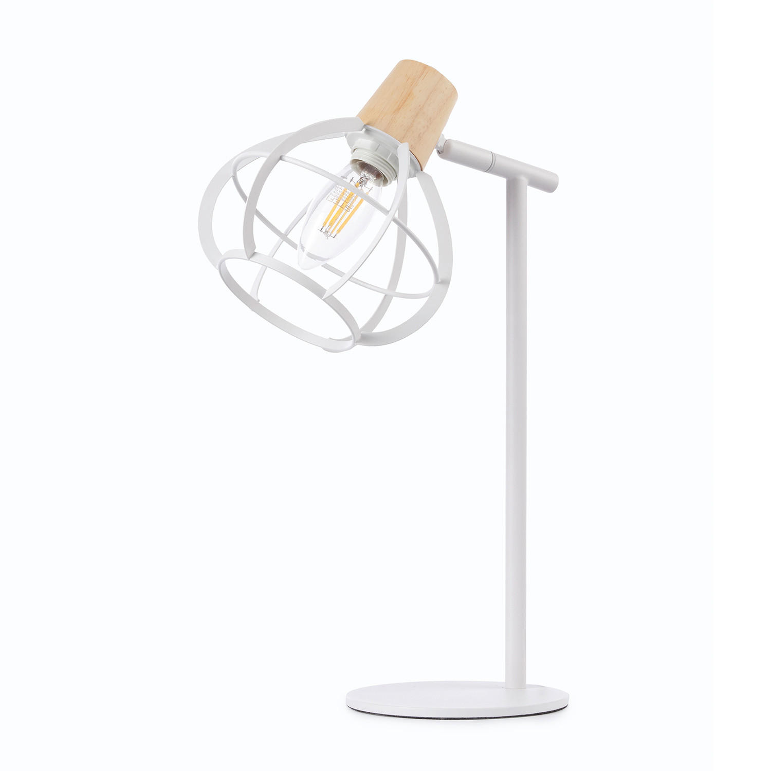 TISCHLEUCHTE 5066 GINGER 48/15/22 cm   - Weiß/Cappuccino, Basics, Kunststoff/Metall (48/15/22cm)