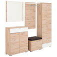 GARDEROBENSCHRANK 60/200/34 cm  - Eichefarben/Silberfarben, Design, Holzwerkstoff/Metall (60/200/34cm) - Moderano