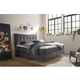 BOXSPRINGBETT 180/200 cm  in Grau  - Schwarz/Grau, Basics, Holzwerkstoff/Kunststoff (180/200cm) - Esposa