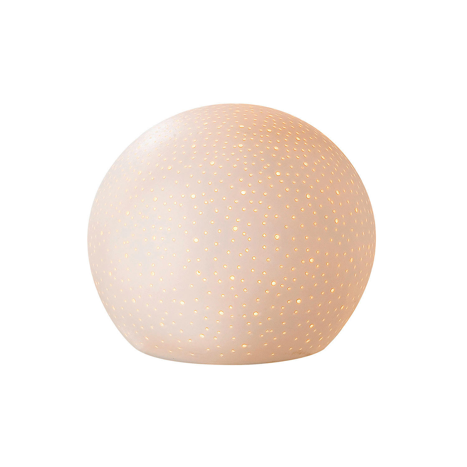 TISCHLEUCHTE Prickellampe   - Weiß, Basics, Keramik (18/16/18cm)