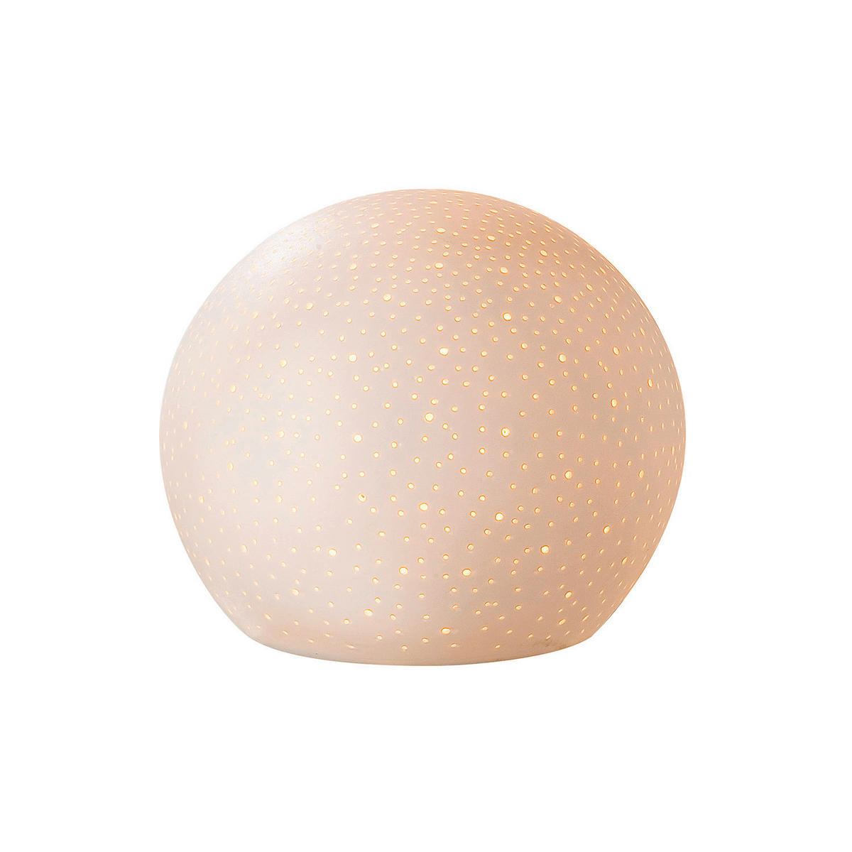 TISCHLEUCHTE Prickellampe   - Weiß, Basics, Keramik (18/16/18cm)