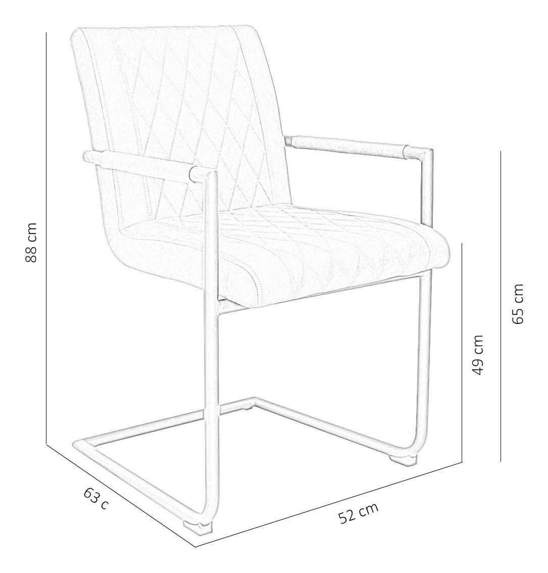 SADA STOLIČIEK S PODRÚČKAMI 2 kus - čierna/koňaková, Lifestyle, kov/textil (52cm) - MID.YOU